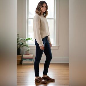 Women’s UGG Brown Leather Mules size 8